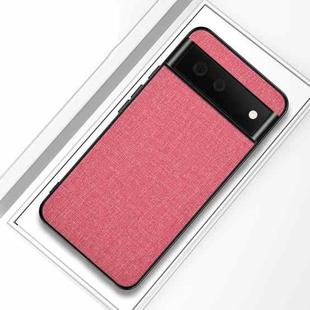 For Google Pixel 8 Shockproof Cloth Texture PC+ TPU Phone Case(Pink)