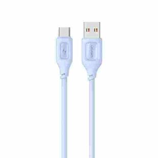 USAMS US-SJ619 3A USB to USB-C/Type-C Silicone Data Cable, Length: 1m(Blue)