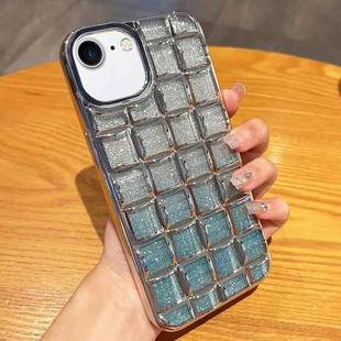 For iPhone SE 2022 / SE 2020 / 8 / 7 3D Grid Glitter Paper Phone Case(Silver)