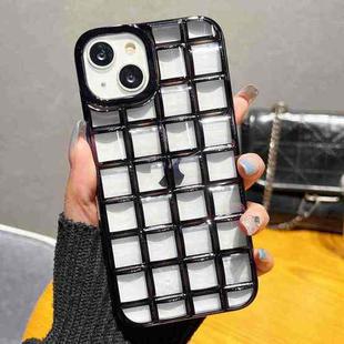 For iPhone 14 Plus 3D Grid Phone Case(Black)