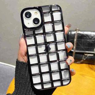 For iPhone 14 3D Grid Phone Case(Black)