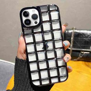 For iPhone 13 Pro 3D Grid Phone Case(Black)