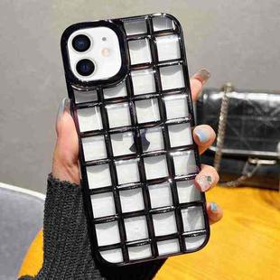 For iPhone 12 / 12 Pro 3D Grid Phone Case(Black)