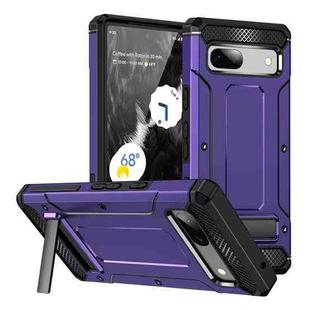 For Google Pixel 7 5G Matte Holder Phone Case(Purple)