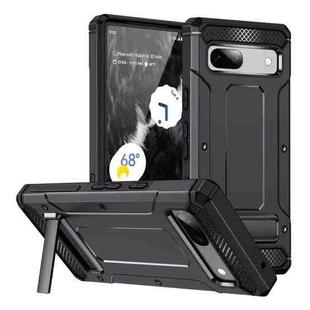For Google Pixel 7a Matte Holder Phone Case(Black)