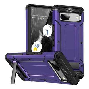 For Google Pixel 7 Pro 5G Matte Holder Phone Case(Purple)