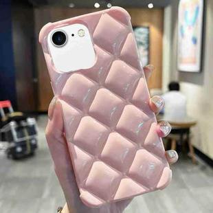 For iPhone SE 2022 / SE 2020 / 8 / 7 Diamond Lattice Varnish TPU Phone Case(Pink)