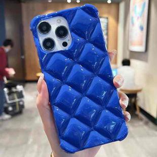 For iPhone 13 Pro Max Diamond Lattice Varnish TPU Phone Case(Blue)