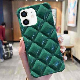 For iPhone 12 mini Diamond Lattice Varnish TPU Phone Case(Green)