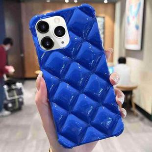 For iPhone 11 Pro Max Diamond Lattice Varnish TPU Phone Case(Blue)