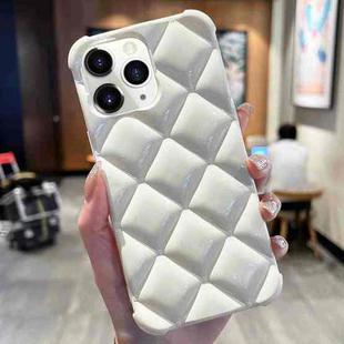 For iPhone 11 Pro Diamond Lattice Varnish TPU Phone Case(White)