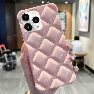 For iPhone 11 Pro Diamond Lattice Varnish TPU Phone Case(Pink)