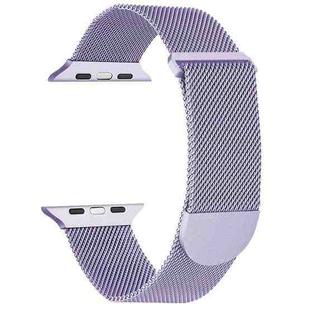 For Apple Watch 8 45mm Milanese Metal Magnetic Watch Band(Lavender Purple)