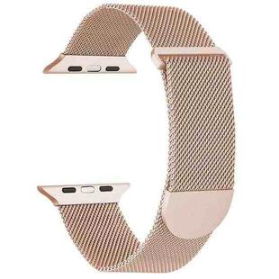 For Apple Watch 42mm Milanese Metal Magnetic Watch Band(Rose Gold)