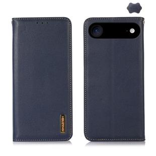 For iPhone 17 Air KHAZNEH Nappa Top Layer Cowhide Leather Phone Case(Blue)