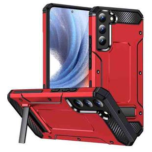 For Samsung Galaxy S22 5G Matte Holder Phone Case(Red)