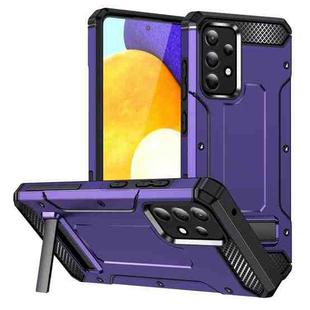 For Samsung Galaxy A52 Matte Holder Phone Case(Purple)