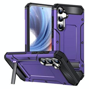 For Samsung Galaxy S23 FE 5G Matte Holder Phone Case(Purple)