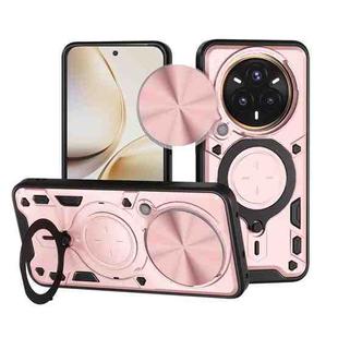 For Realme 14 Pro+ 5G CD Texture Sliding Camshield Magnetic Holder Phone Case(Pink)