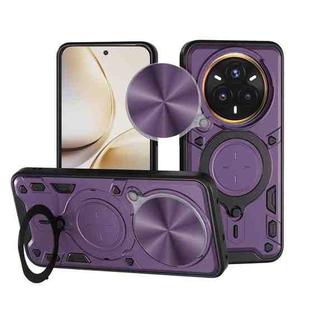 For Realme 14 Pro+ 5G CD Texture Sliding Camshield Magnetic Holder Phone Case(Purple)