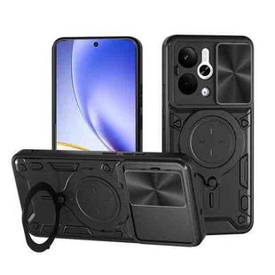 For Realme P3 5G / 14 5G Global CD Texture Sliding Camshield Magnetic Holder Phone Case(Black)