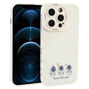 For iPhone 12 Pro Max Astronaut Pattern TPU Phone Case(White)