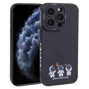 For iPhone 11 Pro Max Astronaut Pattern TPU Phone Case(Black)