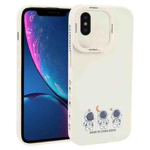 For iPhone XS / X Astronaut Pattern TPU Phone Case(White)
