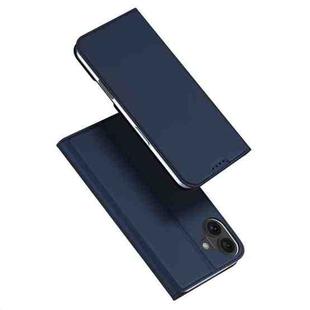 For iPhone 16 Plus DUX DUCIS Skin Pro Series Flip Leather Phone Case(Blue)