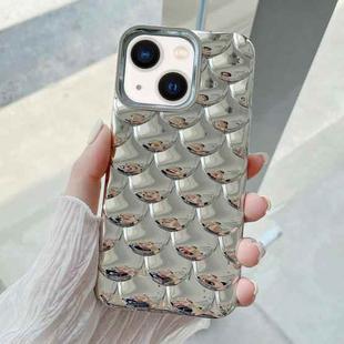 For iPhone 14 3D Scale Style TPU Phone Case(Silver)