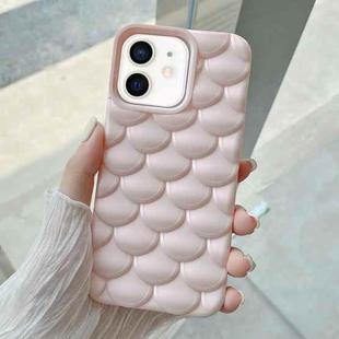 For iPhone 12 3D Scale Style TPU Phone Case(Pink)
