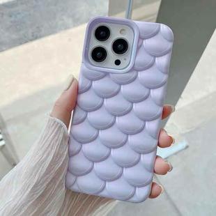 For iPhone 12 Pro 3D Scale Style TPU Phone Case(Light Purple)