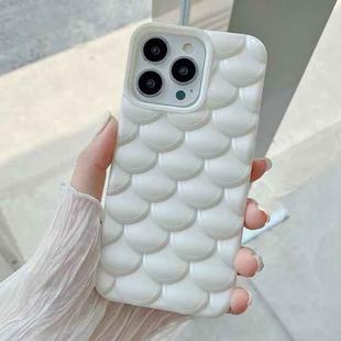 For iPhone 12 Pro 3D Scale Style TPU Phone Case(White)