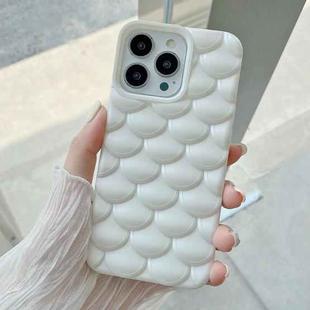 For iPhone 15 3D Scale Style TPU Phone Case(White)