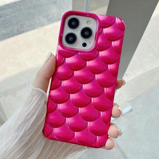 For iPhone 15 Pro Max 3D Scale Style TPU Phone Case(Rose Red)
