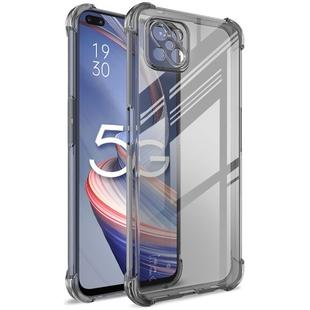 For OPPO A92s IMAK Full Coverage Shockproof TPU Protective Case(Transparent Black)