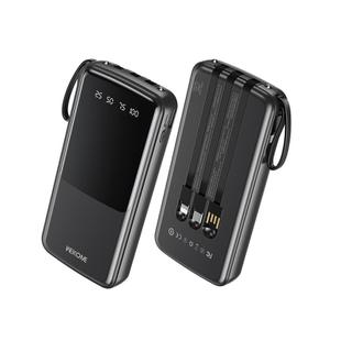 WK WP-09 12W 10000mAh Power Bank with Cable(Black)