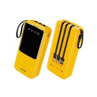 WK WP-10 12W 20000mAh Power Bank with Cable(Yellow)