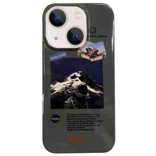 For iPhone 14 Plus Astronaut Pattern Glossy PC Phone Case(Green)