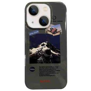 For iPhone 14 Astronaut Pattern Glossy PC Phone Case(Green)