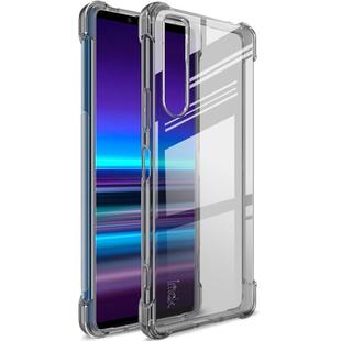For Sony Xperia 1 II IMAK Full Coverage Shockproof TPU Protective Case(Transparent Black)