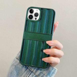 For iPhone 12 Pro Max Glitter Powder Door Frame TPU Phone Case(Green)