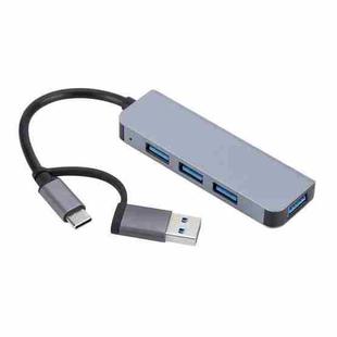 2301 4 in 1 USB+USB-C/Type-C to USB Multi-function Docking Station HUB Adapter