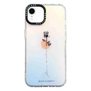 For iPhone XR Double-sided Film Print Rose Phone Case(Gradient)