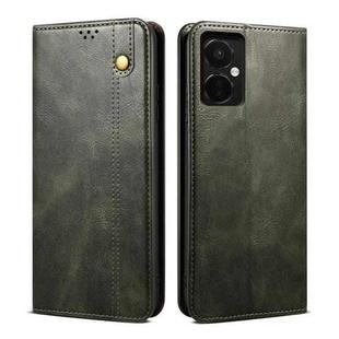 For OnePlus Nord CE 3 Oil Wax Crazy Horse Texture Leather Phone Case(Green)