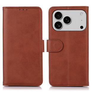For iPhone 17 Pro Max Cow Texture Leather Phone Case(Brown)