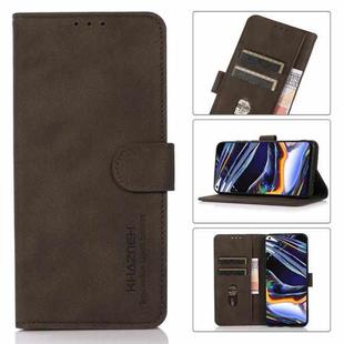 For iPhone 16 Pro Max KHAZNEH Matte Texture Leather Phone Case(Brown)