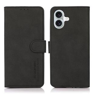For iPhone 17 KHAZNEH Matte Texture Leather Phone Case(Black)