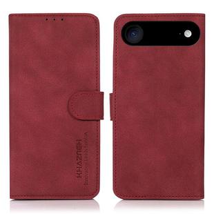 For iPhone 17 Air KHAZNEH Matte Texture Leather Phone Case(Red)