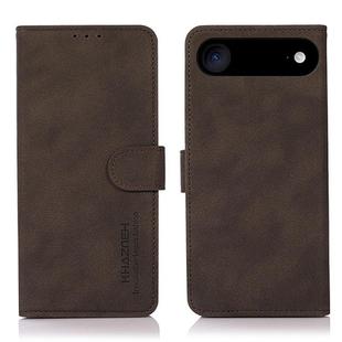 For iPhone 17 Air KHAZNEH Matte Texture Leather Phone Case(Brown)